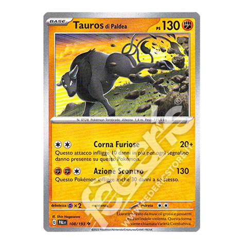 108 193 Tauros Di Paldea Non Comune IT MINT Federicstore