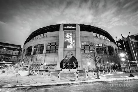 Chicago White Sox Ballpark Black and White Photo Photograph by Paul ...