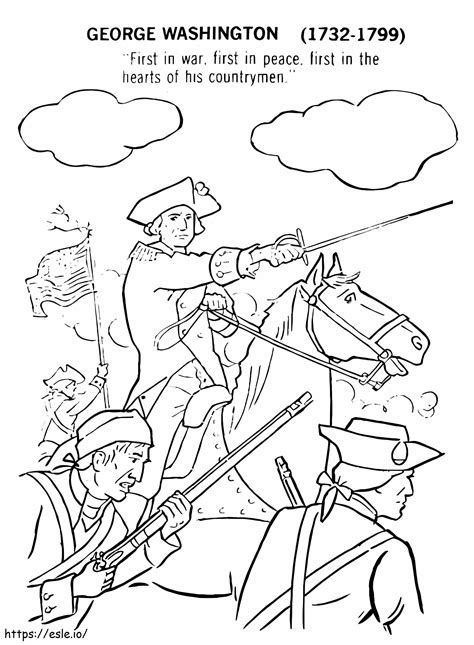 George Washington 15 coloring page