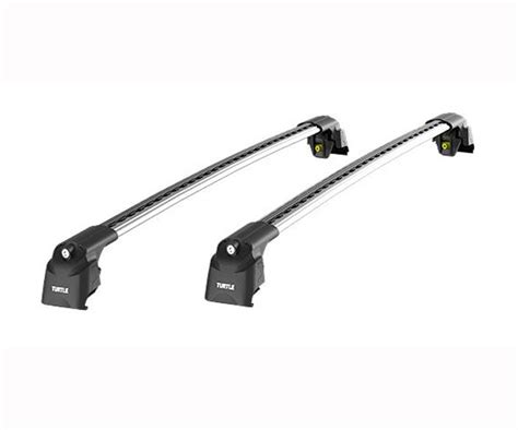 Turtle Air 2 Silver - невыступающий багажник для рейлингов автомобиля ...