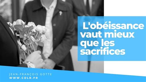 Pour Dieu l obéissance vaut mieux que les sacrifices de CDLR Vidéo