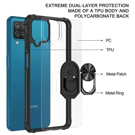 Coque Samsung Galaxy A12 M12 Hybride Fonction Support