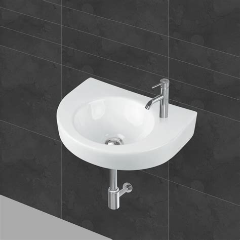 Buy Belmonte Small Wall Hung Wash Basin For Bathroom Rado White O