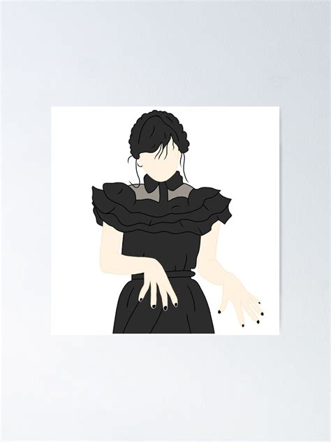 Wednesday Addams Prom Dance Poster For Sale By Stickersyndrome Redbubble