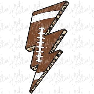 Football Lightning Bolt Png Football Png Sublimation Design Etsy