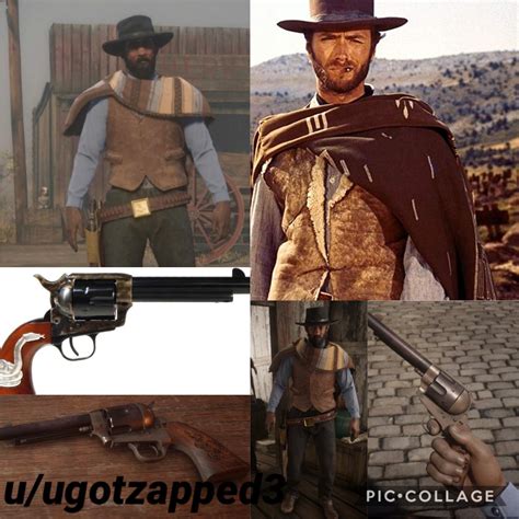 The Man with No Name and Revolver in RDO. Costume and Revolver build in Comments. : r/reddeadfashion