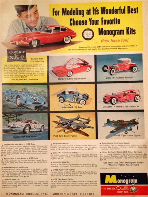 Vintage 1964 Monogram Model Kits Advertisement Predicta Slot Racer