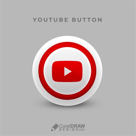 Download Abstract 3d Youtube Icon Button Vector Coreldraw Design