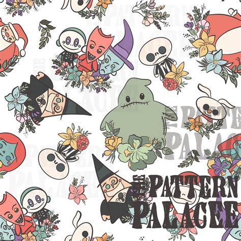 Nightmare Before Christmas Seamless Pattern Digital File Etsy