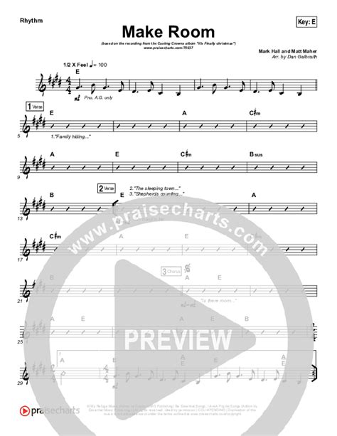 Make Room Sheet Music PDF Casting Crowns Matt Maher PraiseCharts