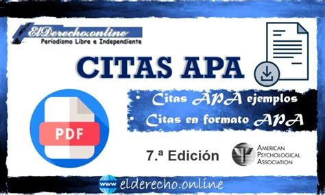 Citas Apa 🥇 El Derecho Online【2022