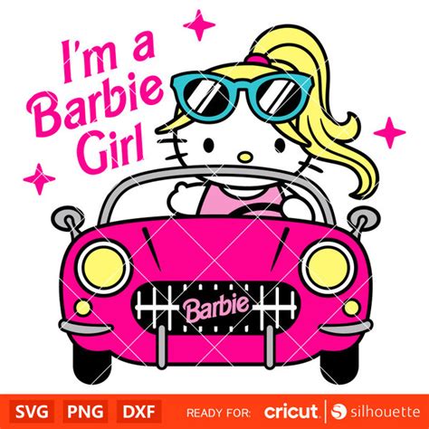 Hello Kitty Barbie Girl Svg Barbie Doll Svg Girly Pink Svg Inspire Uplift