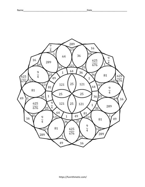 Completing the Square Color by Number | Funrithmetic