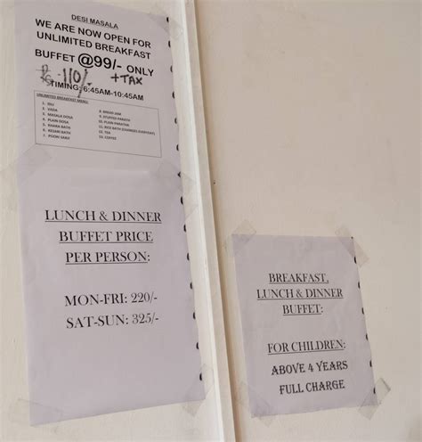 Menu At Desi Masala Bengaluru Jayanagar Th Block Bus Station