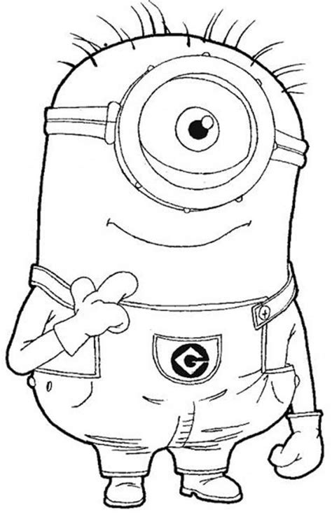 Minion Pelicula Mi Villano Favorito Imagen Para Colorear Y Dibujar