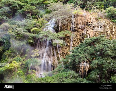 La Gloria Waterfalls, Tolantongo Hot Springs, Hidalgo, Mexico Stock ...