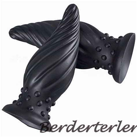 Huge Butt Plug Anal Dildo Soft Silicone Spiral Big Ass Plug Anal