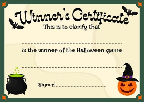 Award Certificates Halloween 15 Free PDF Printables Printablee