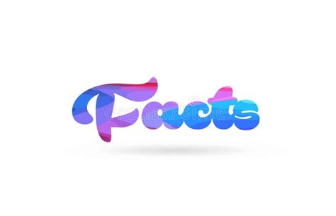 Facts Pink Blue Color Word Text Logo Icon Stock Vector - Illustration ...