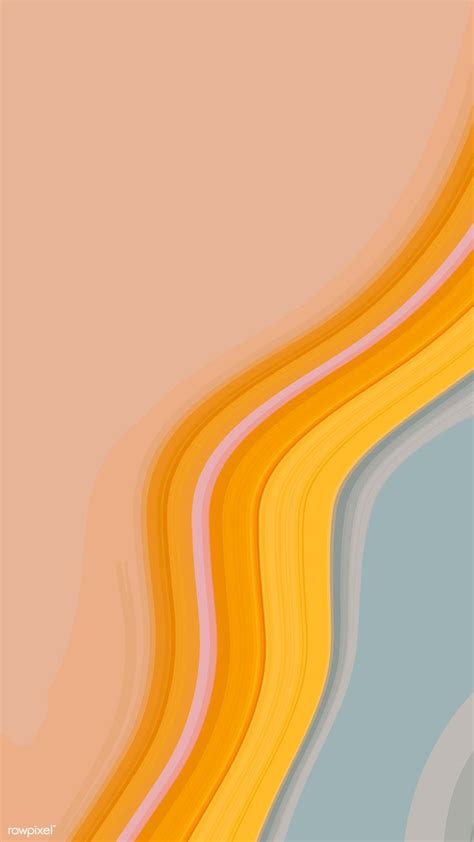 Orange and blue fluid patterned mobile phone wallpaper vector | premium ...