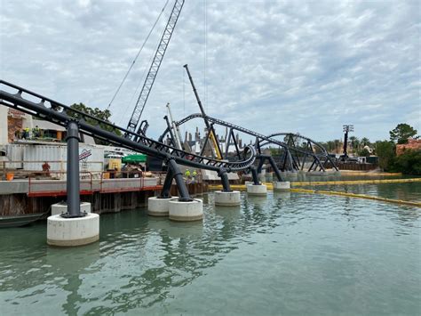 Photos Oscillating Helix Among New Roller Coaster Track Installed For Jurassic Park