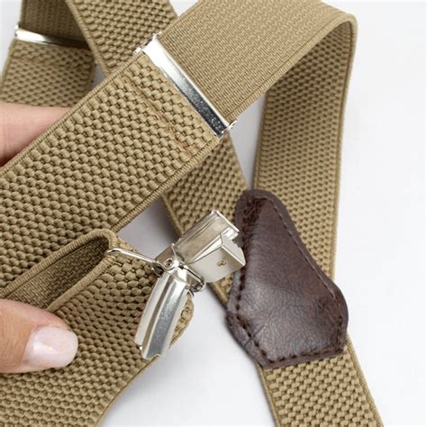 ᐉ Подтяжки мужские резинка 35Y регулируемые на зажимах Бежевый ...