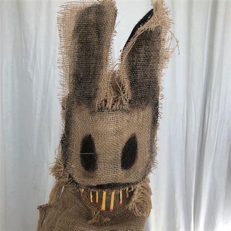 Creepy Rabbit Mask Scary Masquerade Mask Burlap Evil Bunny | Etsy