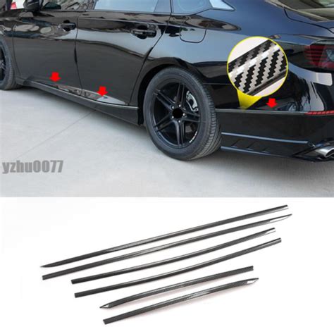 For Honda Accord Carbon Fiber Steel Body Door Side Molding