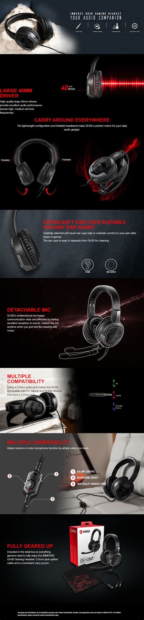 MSI IMMERSE GH30 V2 GAMING HEADSET
