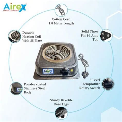 Airex Electric Hot Plate Powder Coated Material Electric G Coil Hot Plate Cooking Stove