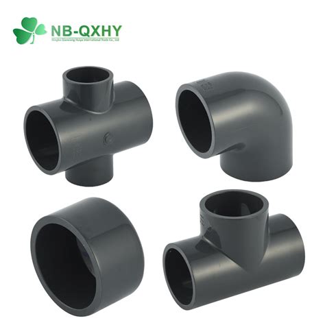 High Pressure Pn Upvc Plastic Pipe Fitting With Din Cross Tee End Cap