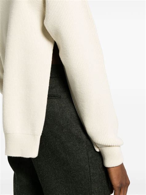 Jil Sander Roll Neck Wool Jumper White FARFETCH UK