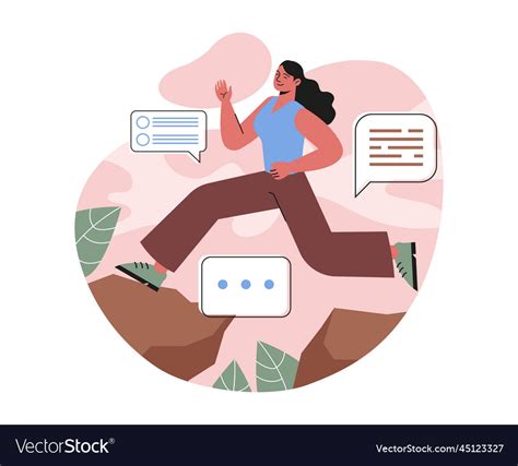 Overcoming Obstacles On Way To Success Royalty Free Vector