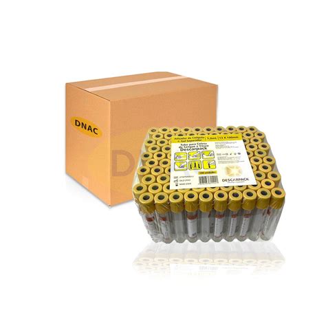 Tubos Para Coleta De Sangue Ml Amarelo Gel Separador Dnac