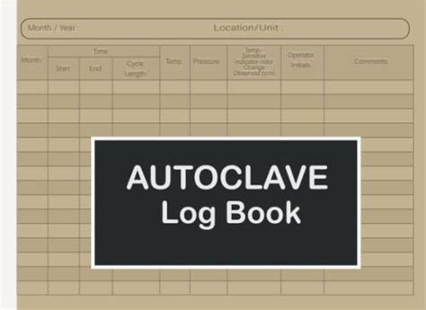 Autoclave Log Book Handy Sterilizing Logbook Sheets For Keeping Your