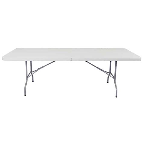 Mesa Plegable Rectangular de 2 Secciones 1 83 x 76 Plástico Blanco