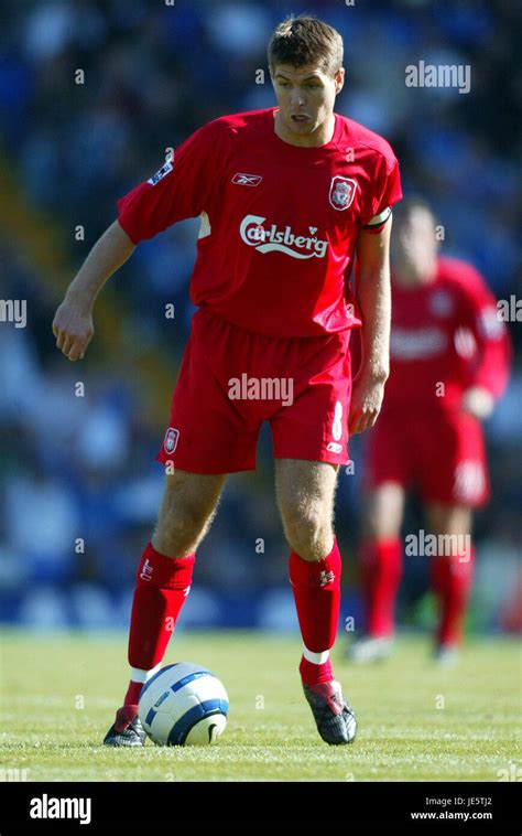 STEVEN GERRARD, LIVERPOOL FC, BIRMINGHAM V LIVERPOOL, 2005 Stock Photo ...