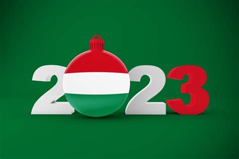 Premium Photo | 2023 year with hungary ornament