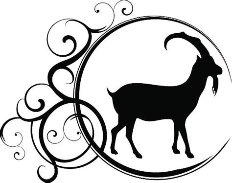 Cartoon Of The Goat Hoof Print Illustrations Royalty Free Vector