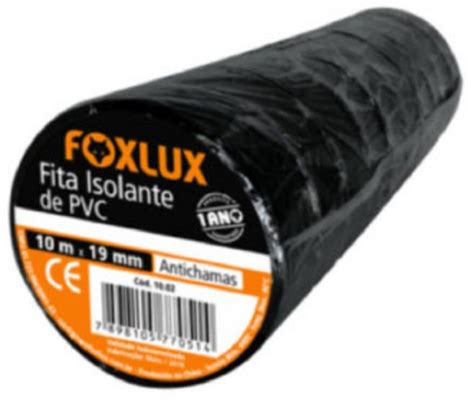 Fita Isolante Anti Chama Preta M Foxlux Unidades Fita Isolante