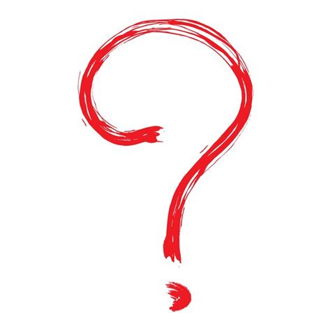 Premium Vector Red Question Mark Hand Drawn Grunge Textured Element