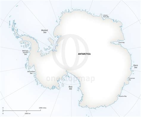 Vector Map of Antarctica Continent Political | One Stop Map