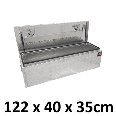 1220 X 400 X 350mm Aluminium Checker Top Opening Ute Tool Box 4 Your Truck Ute Trailer Toolbox And Can