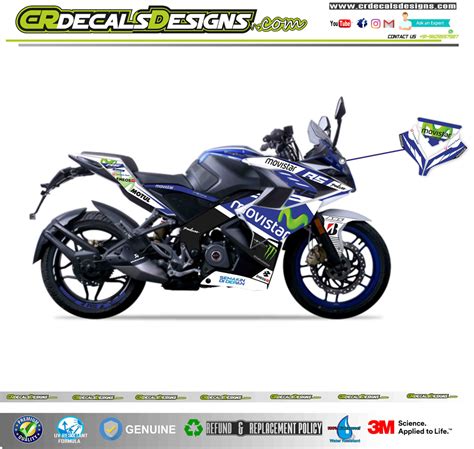 Buy Cr Decals Pulsar Rs 200 Custom Decalsstickers Full Body Movistar Kit Online ₹2779 From