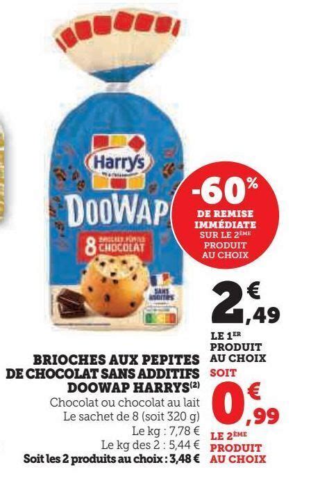 Promo Brioche au pépites de chocolat sans additifs doowap harry s chez