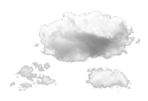 White Cloud Cutout On Background And Texture Png