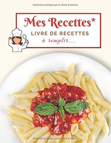 Buy Mes Recettes Livre de recettes à remplir Carnet de 100 recettes à