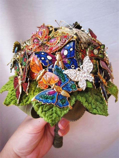 Butterfly Brooch Bouquet My Haleygirl Bride Of Colour Wedding Blog