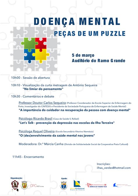 Esvn Promove Encontro “doenÇa Mental — PeÇas De Um Puzzle” Praia