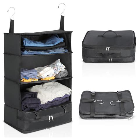 Portable Travel Luggage Folding Clothes Organizer Wardrobe Closet ...